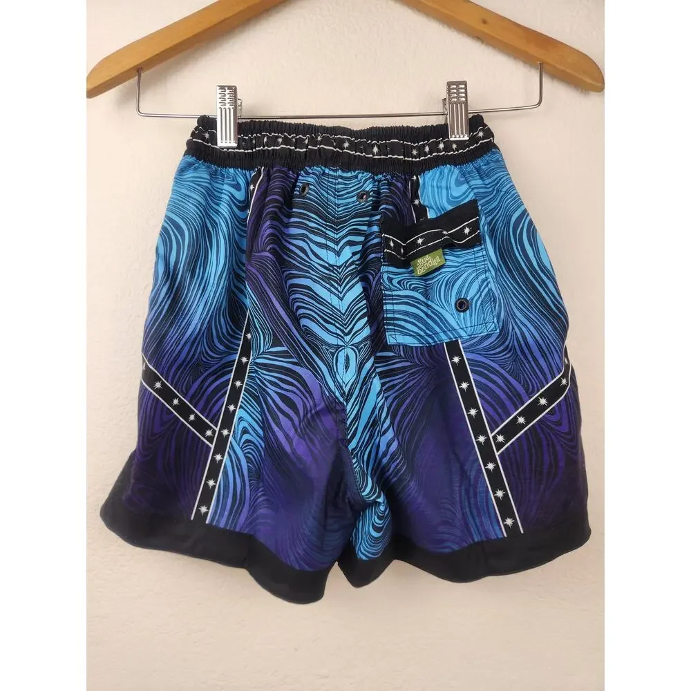 Agua Bendita Boys Luke Board Shorts in Blue Size 14 NWT